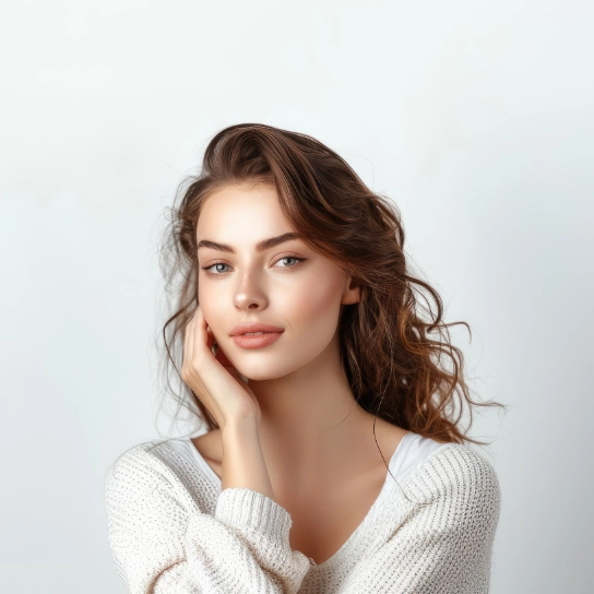 Facial silhouette lifted and lifted upwards with fillers