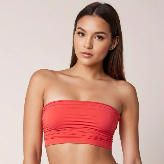 Female silhouette with natural breast contour after silicone implant removal