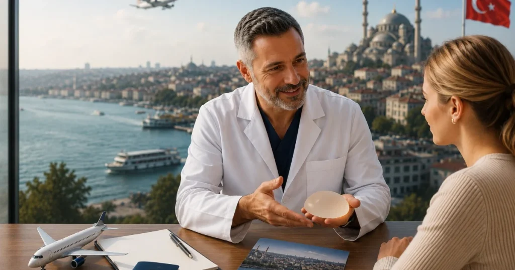 Türkiye’de sağlık turizmi kapsamında plastik cerrah ile uluslararası hasta arasında gerçekleştirilen konsültasyon görüşmesi