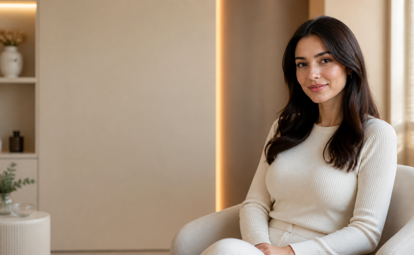 Young woman seeking information about nipple and areola surgery
